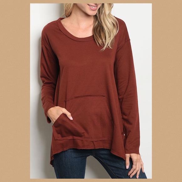 🍁Fall, just enough sexy. Long sleeve tie back top - Picture 2 of 6